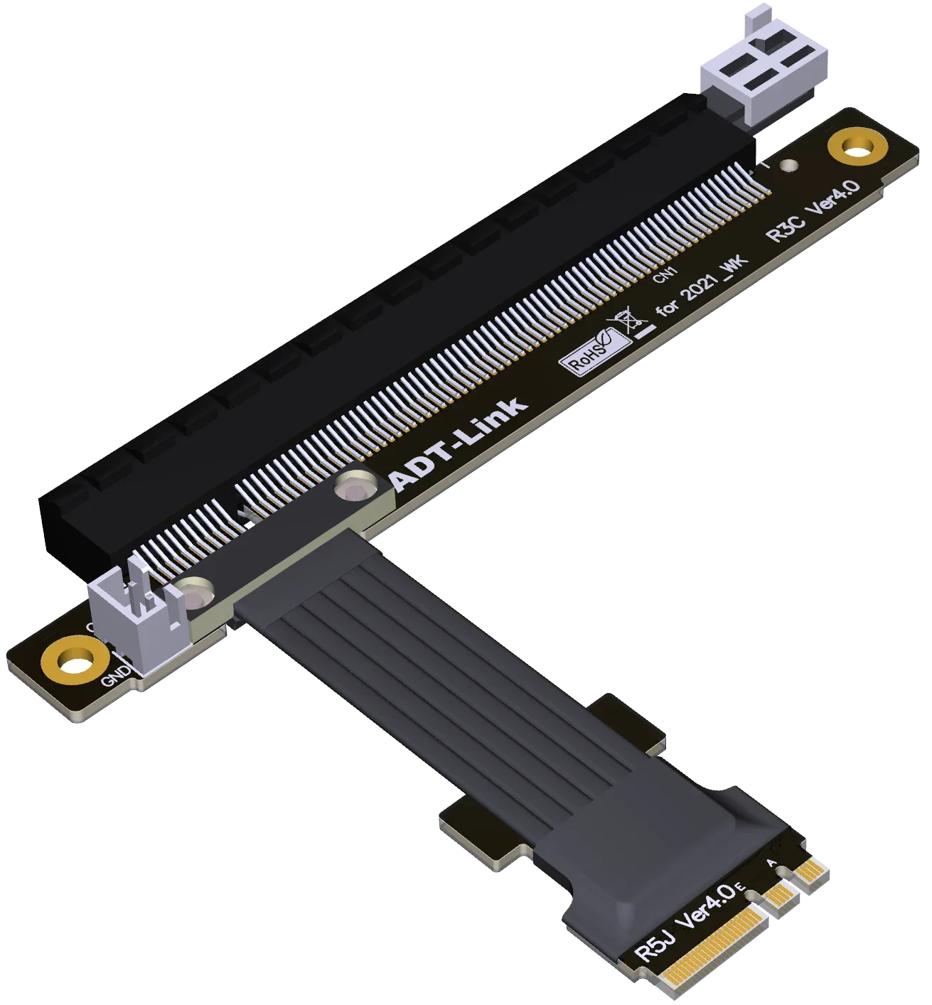 Imagem -03 - Adt Novo M.2 Wifi A.e Conversor de Chave para Pci-e 4.0x16 Pcie 16x M.2 Wifi Aekey Placa de Expansão Gen4 Cabo Plano Flexível