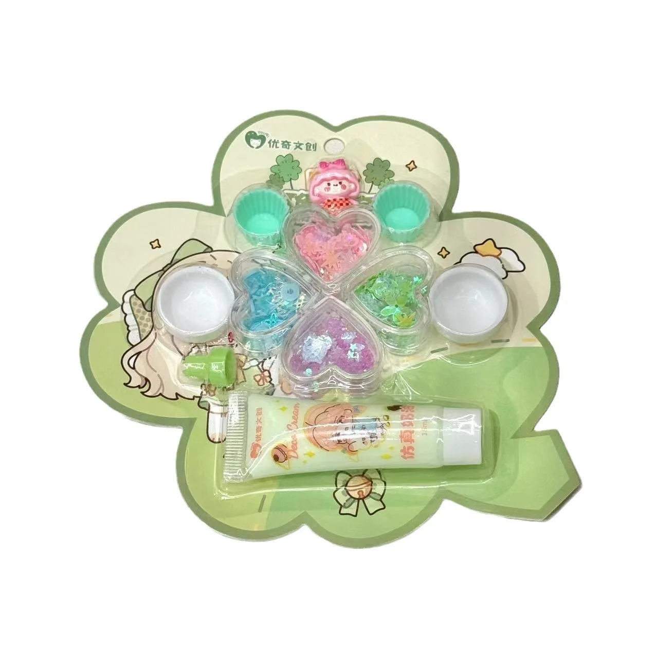 Nieuwe Simulatie Crème Lijm Set kinderen DIY Crème Lijm Serie Ijs Taart Dessert Maken Kids Puzzel Handgemaakte Speelgoed Beste Geschenken