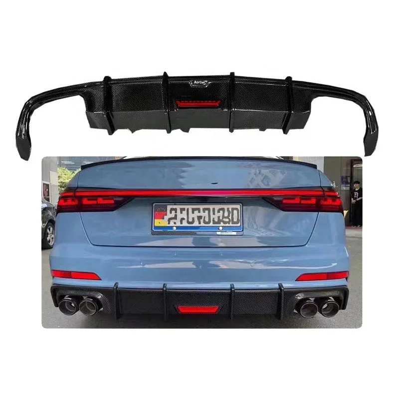 

Real Carbon Fiber Rear Bumper Diffuser Lip For Audi A6-SLINE S6 Sedan 2016-2019