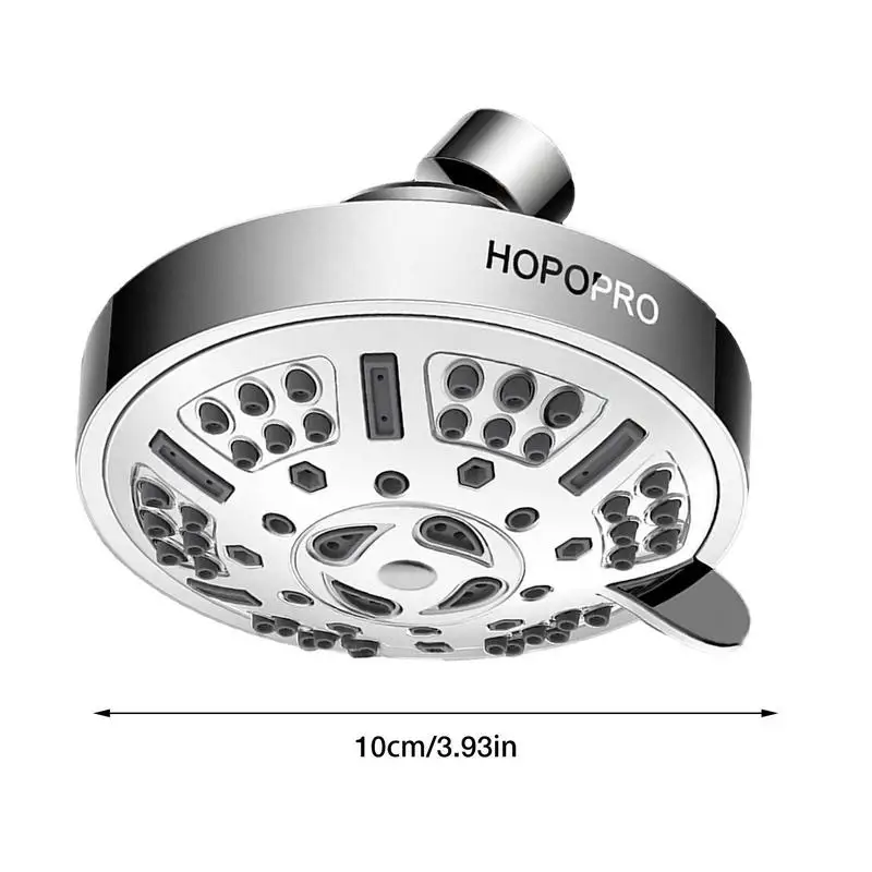 Fixed Showerheads 9 Functions High Pressure Rain Shower Head Fixed Shower Head With Adjustable Metal Swivel Ball Joint