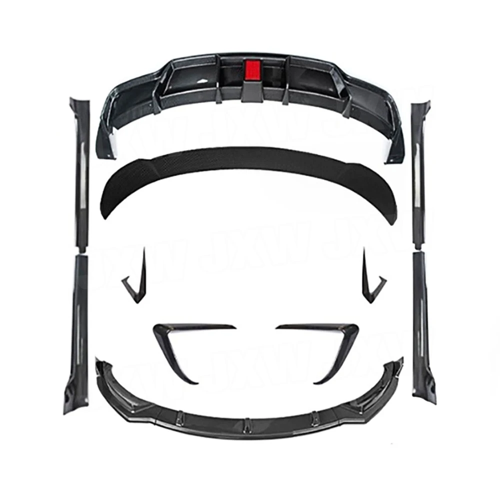 

ABS Front Bumper Lip Rear Diffuser Rear Spoiler Side Skirts Bumper Fender Splitter Body kits Car Styling for Tesla Model 3 17-22