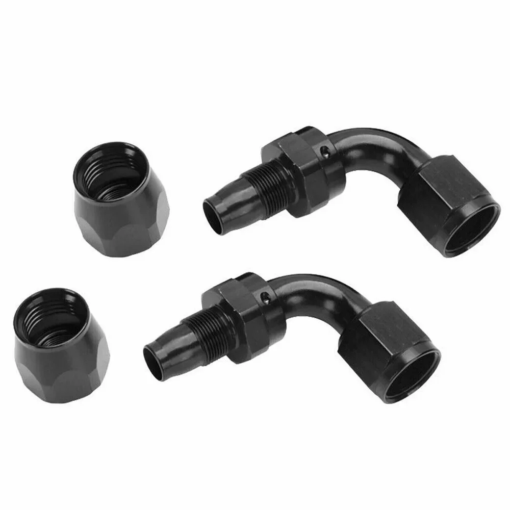 Kit di raccordi per tubi flessibili olio/gas/carburante da 20 piedi in nylon intrecciato 6AN Rosso-nero/nero