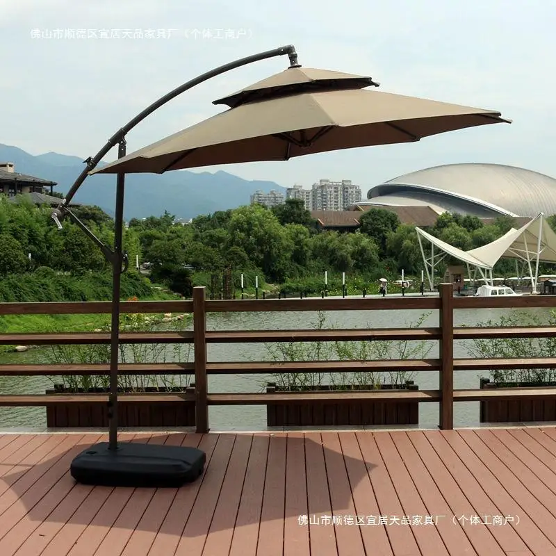 

Terrace Garden Outdoor Parasol Roman Umbrella Outdoor Banana Umbrella Sun Resistant Friction Resistant Double Layer