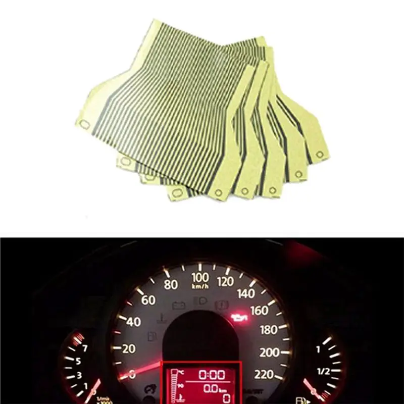 A03Z-25Pcs Instrument Diagnostic LCD Screen Display Ribbon Flat Cable For VW Fox Golf G4 Speedometer Connector Pixel Repair