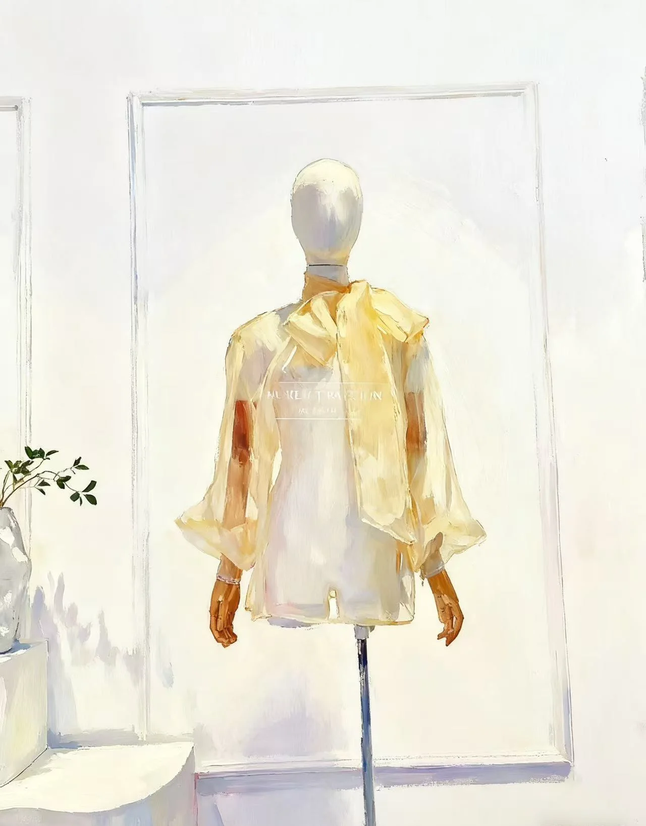 

2025 New Fashion Beige Long Sleeve Blouse Tops