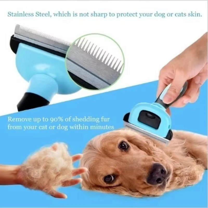 Pet Grooming Brush Dog Hair Remover Cat Brush Pet Trimmer Combs Supply Furmins for Cat Dog Grooming and Care Deshedding Tool