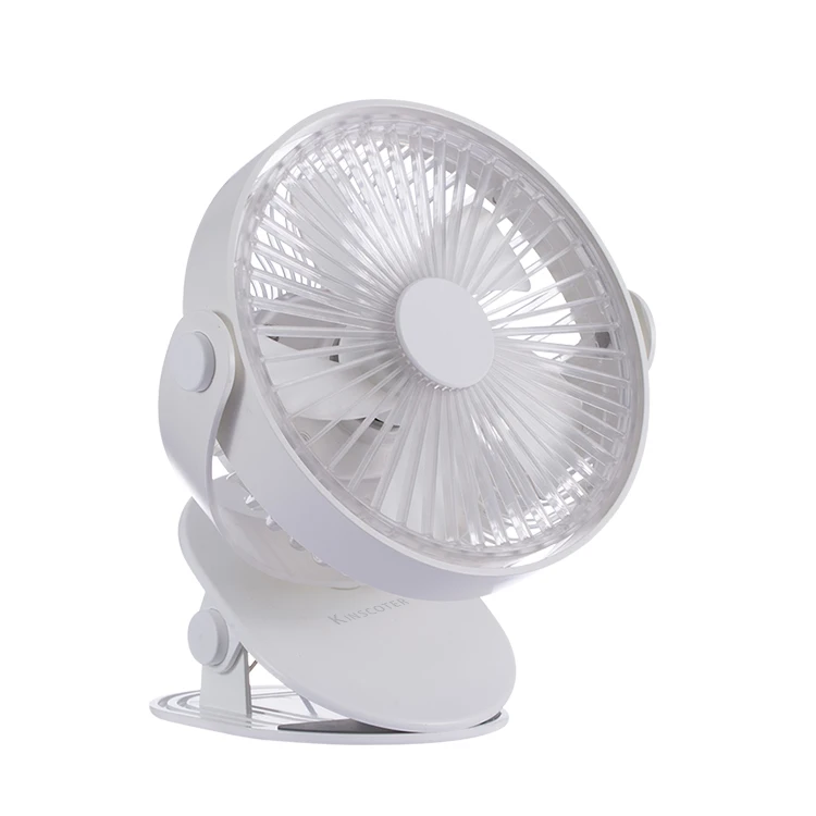 Kinscoter 4000mAh Battery Rechargeable Fan Clip on Fans Operated Clip Portable Desk Mini Fan