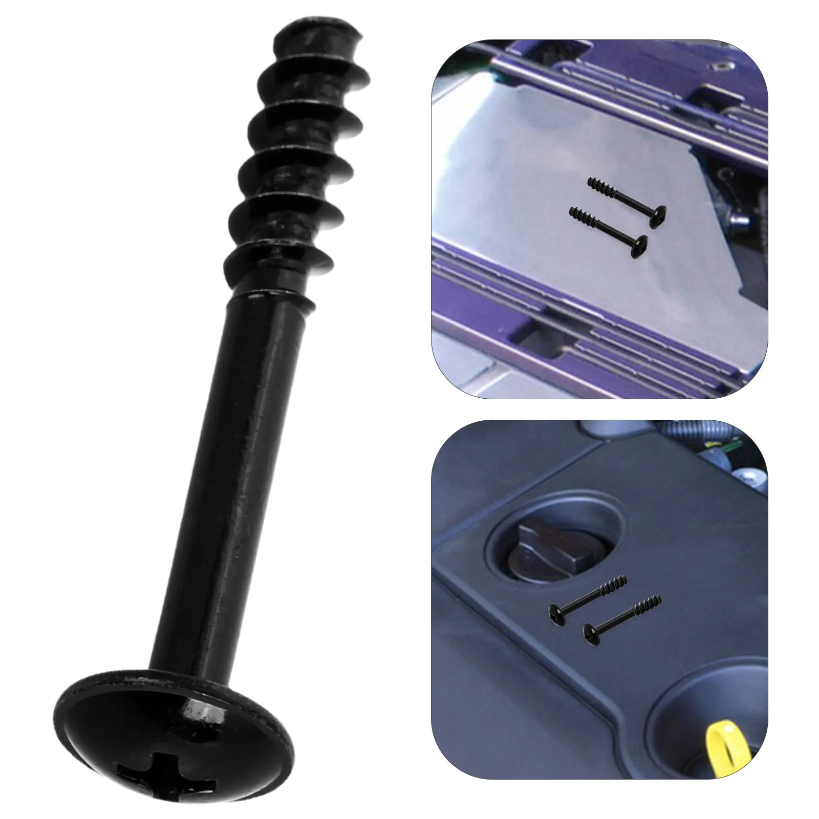 

2pcs Bolt Air Filter Engine Screw Cover Black Durable Efficient Replacement Screws Fasteners Car Compatible Intake Baffle