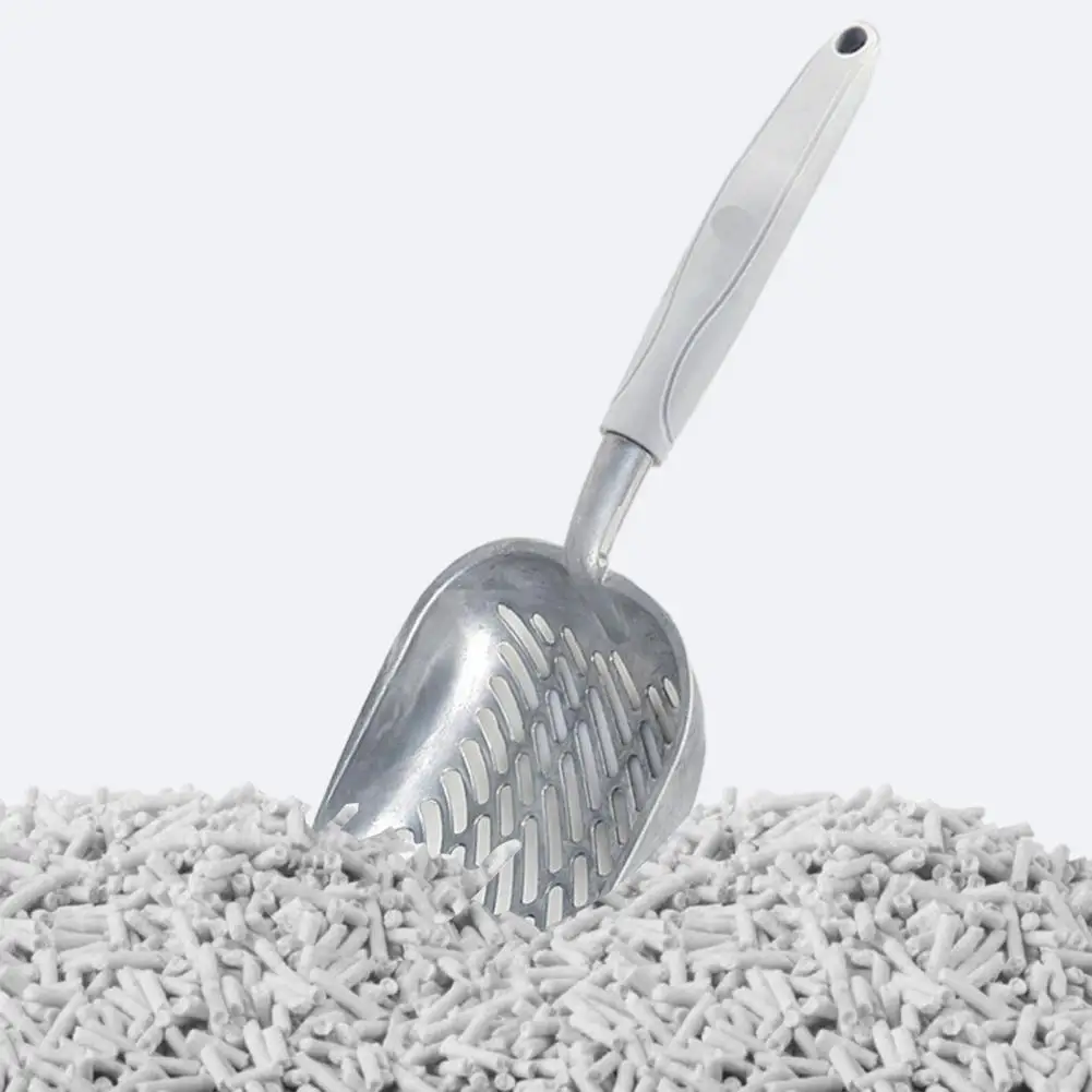 Aluminum Alloy Cat Litter Scoop Efficient Cat Litter Tool Ergonomic Handle Multi-holes Cat Litter Shovel