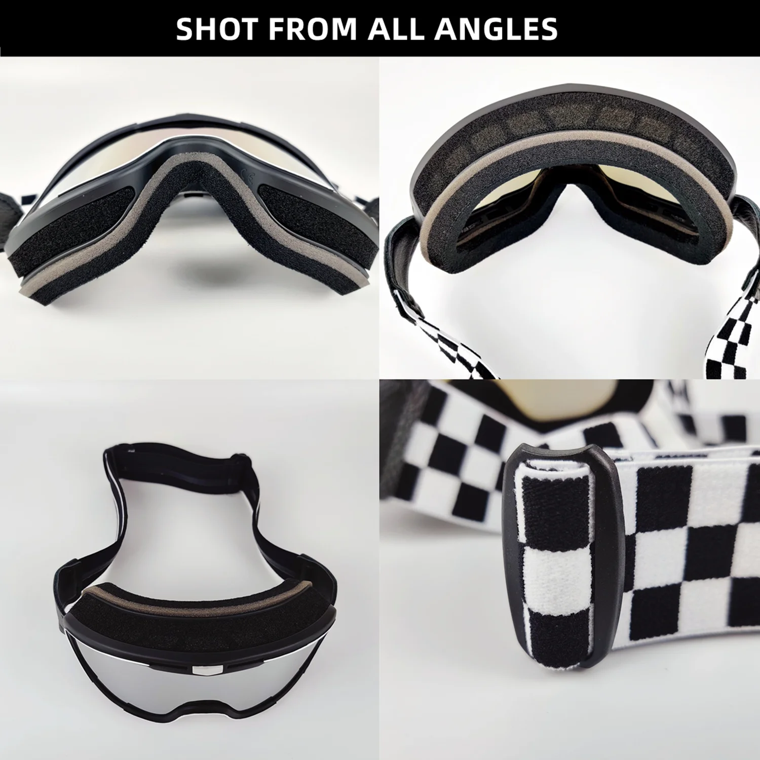 Ski Goggles Retro Motorcycle Goggles Skiing Glasses Cafe Racing ATV Chopper Anti-fog Soft Durable Cycling Sunglasses Scooter