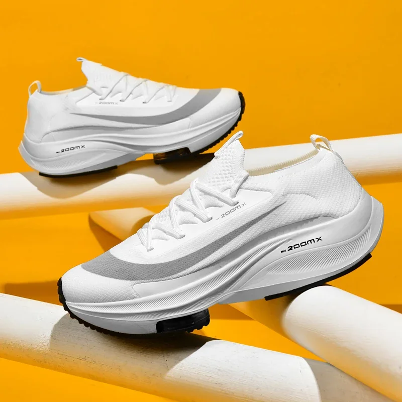

Men Running Shoes Sneakers Trainer Race Cushioning Outdoor Luxury shoes Mesh Jogging Off-road Shoes Breathable Couple Non-Slip
