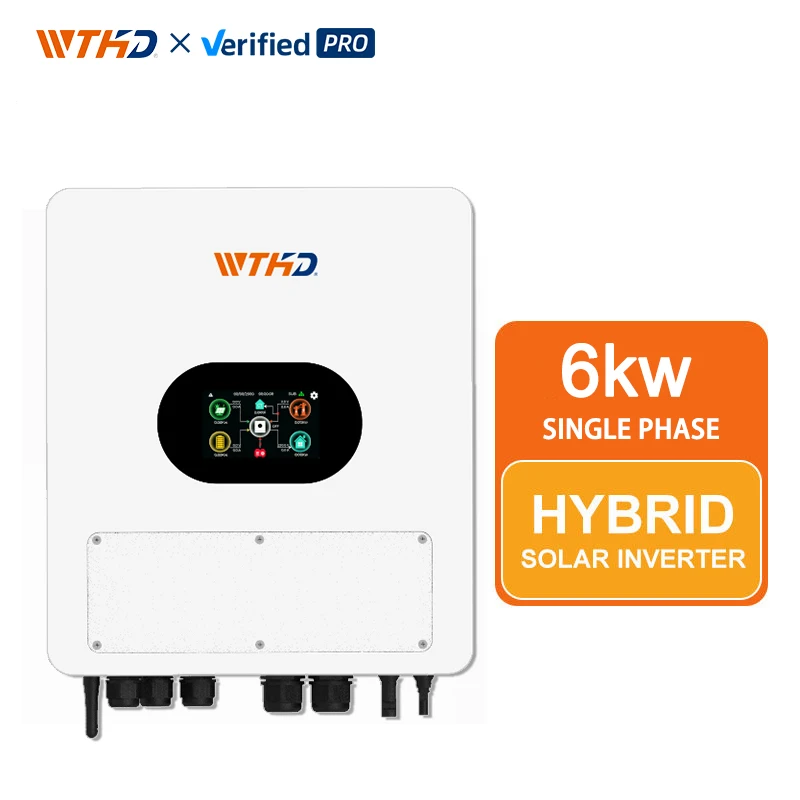 IP65 48V 6KW Single Phase Low Voltage Hybrid Solar Inverter 6000W 6KVA Pure Sine Wave On/Off Grid Solar Inverter With Dual MPPT