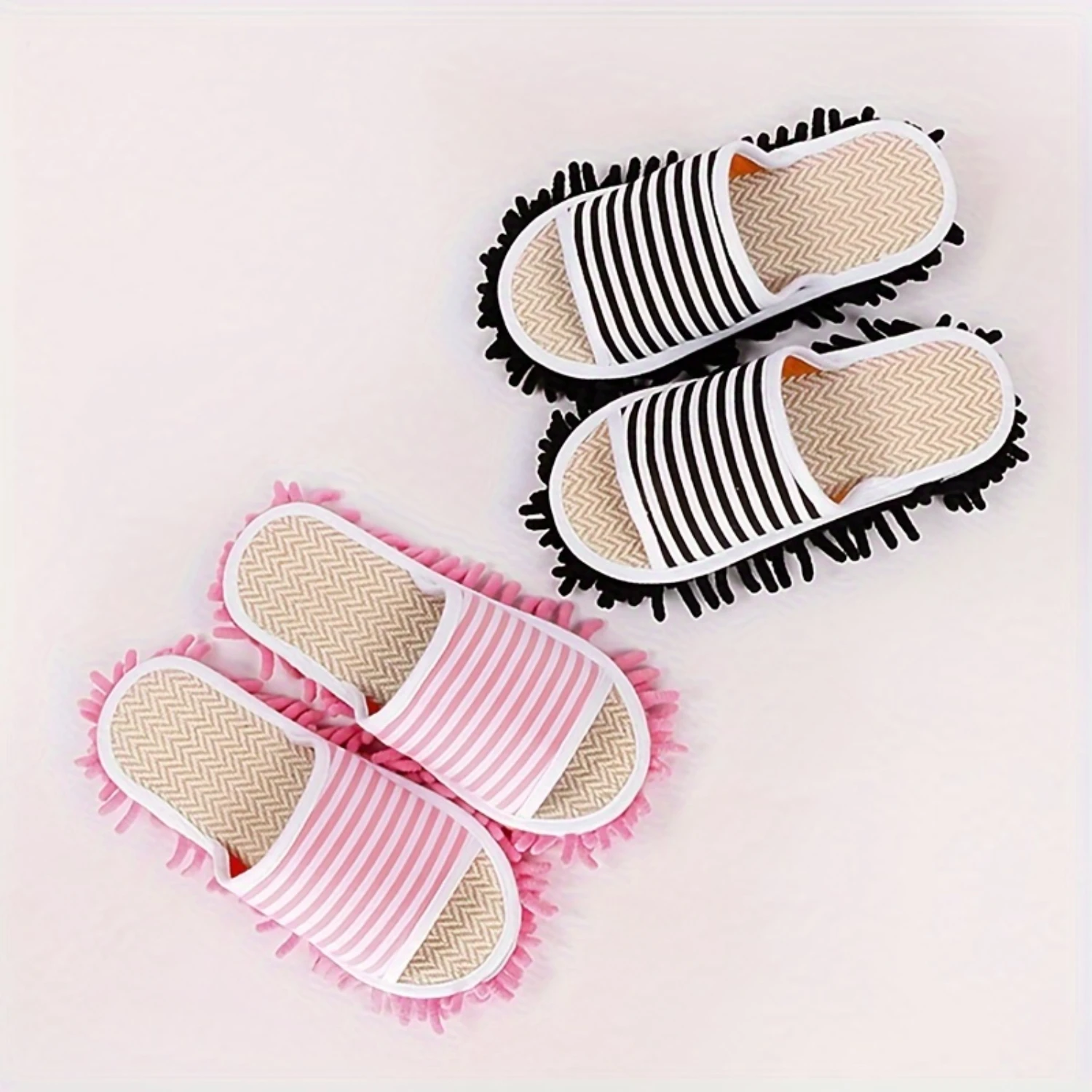 1 Pair Detachable Lazy Rubbing Mopping Slippers - Floor Cleaning Dust Removal Women's Shoes - Bathroom Supplies