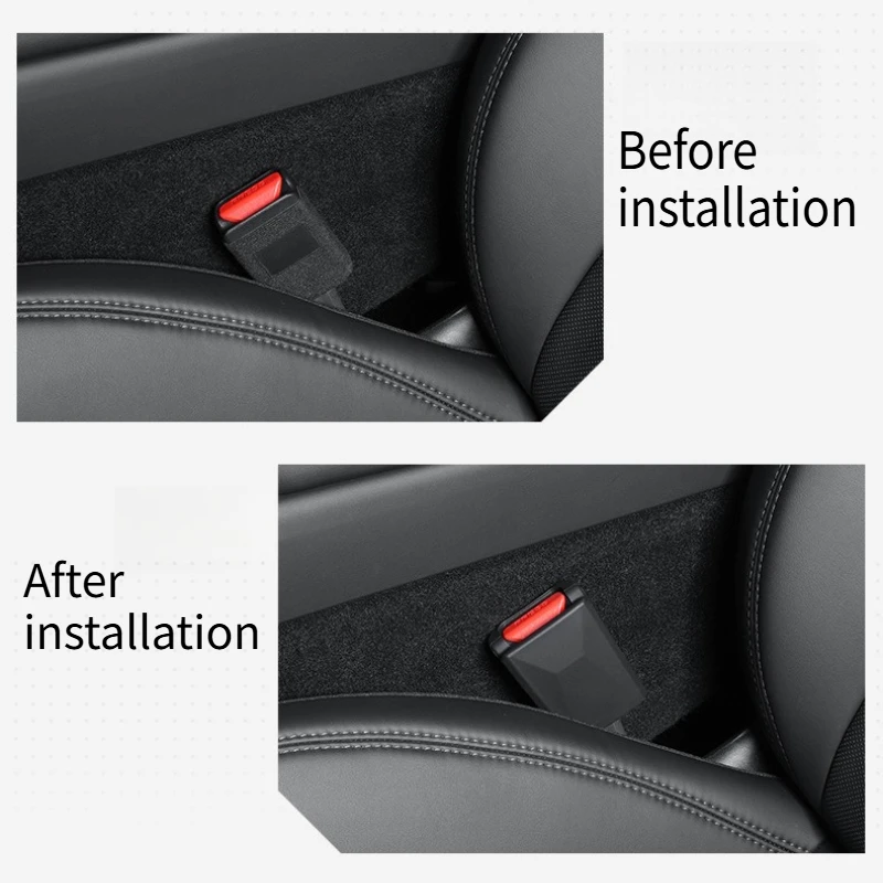 2PCS Silicone Seat Belt Buckle for Tesla Model Y Juniper 2025 Car All Inclusive Seat Belt Buckle Protective Cover Accessories