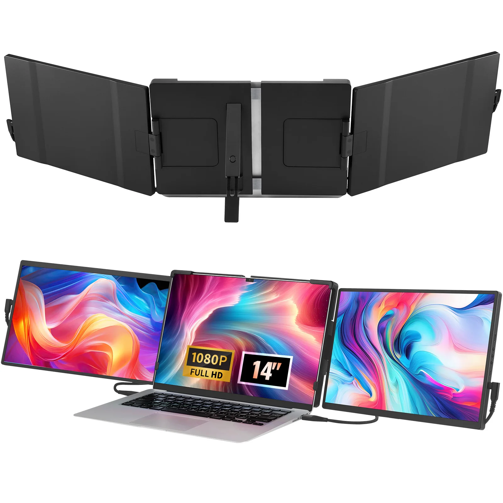 

SucceBuy 18.5 inch 1080P IPS Extended Swivel Portable Monitor for USB-C/USB-A/Mini HDMI Port with Mac/Wins/Android/Switch/PS5