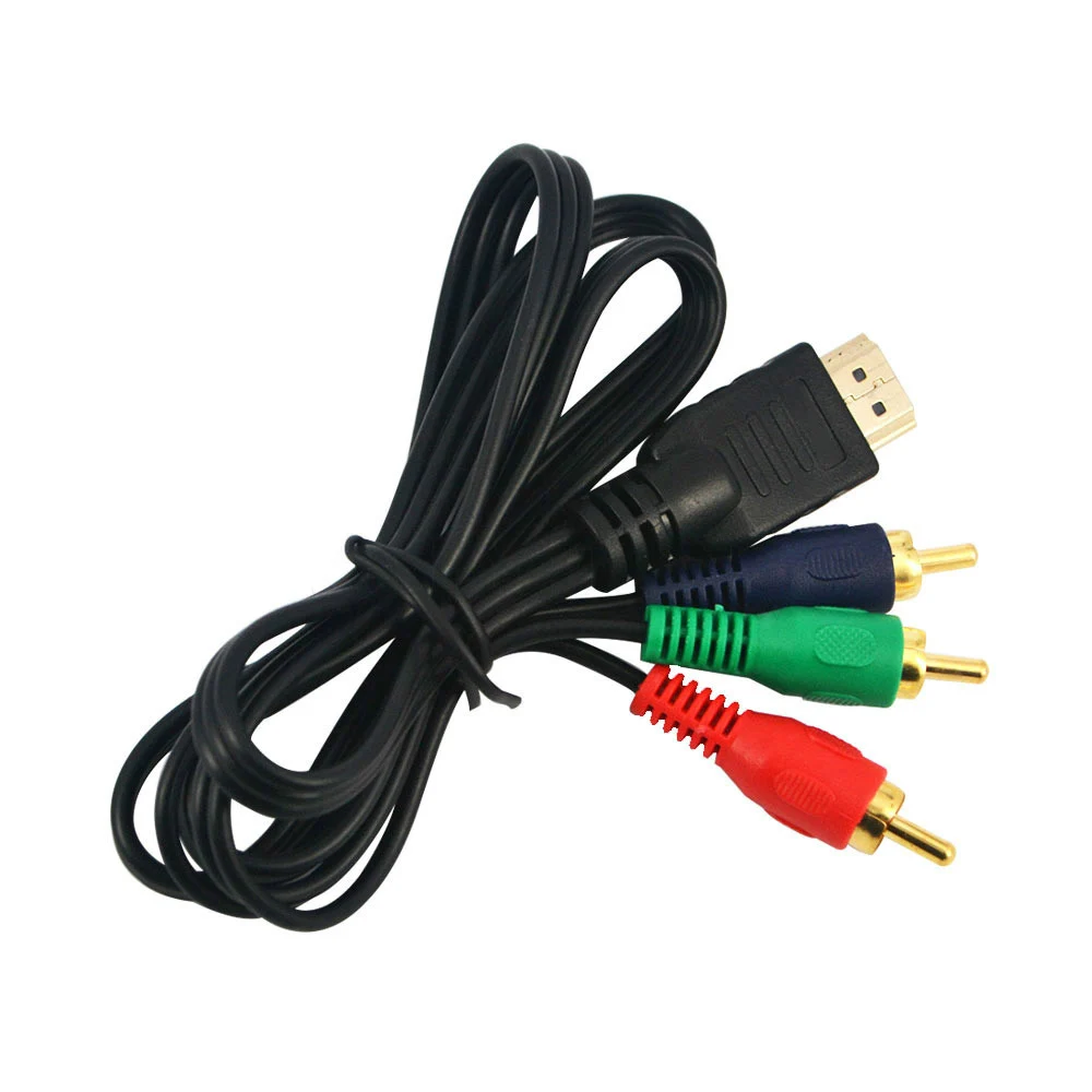 1080P HDMI-compatible to 3 RCA Cable HDMI-compatible to AV Male Adapter Audio Video Cable for DVD HDTV to 3RCA Cable 1M