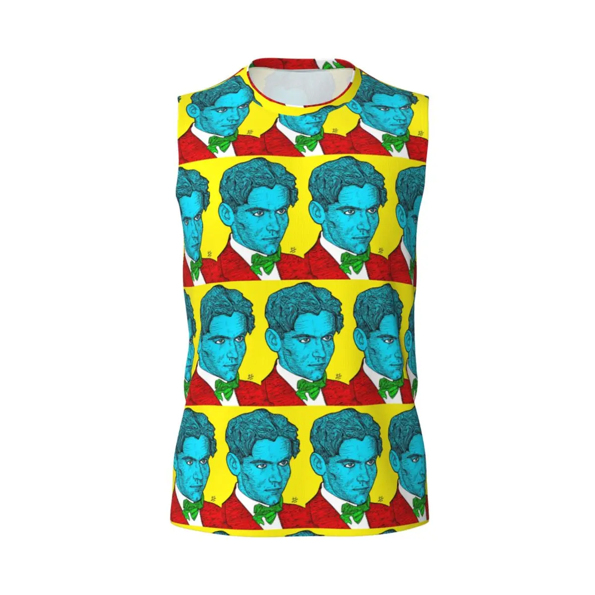 Federico Garcia Lorca Portrait 16 Men Printed Sleeveless T-shirt Casual Hip Hop Street Style Beach Holiday Tank Tops