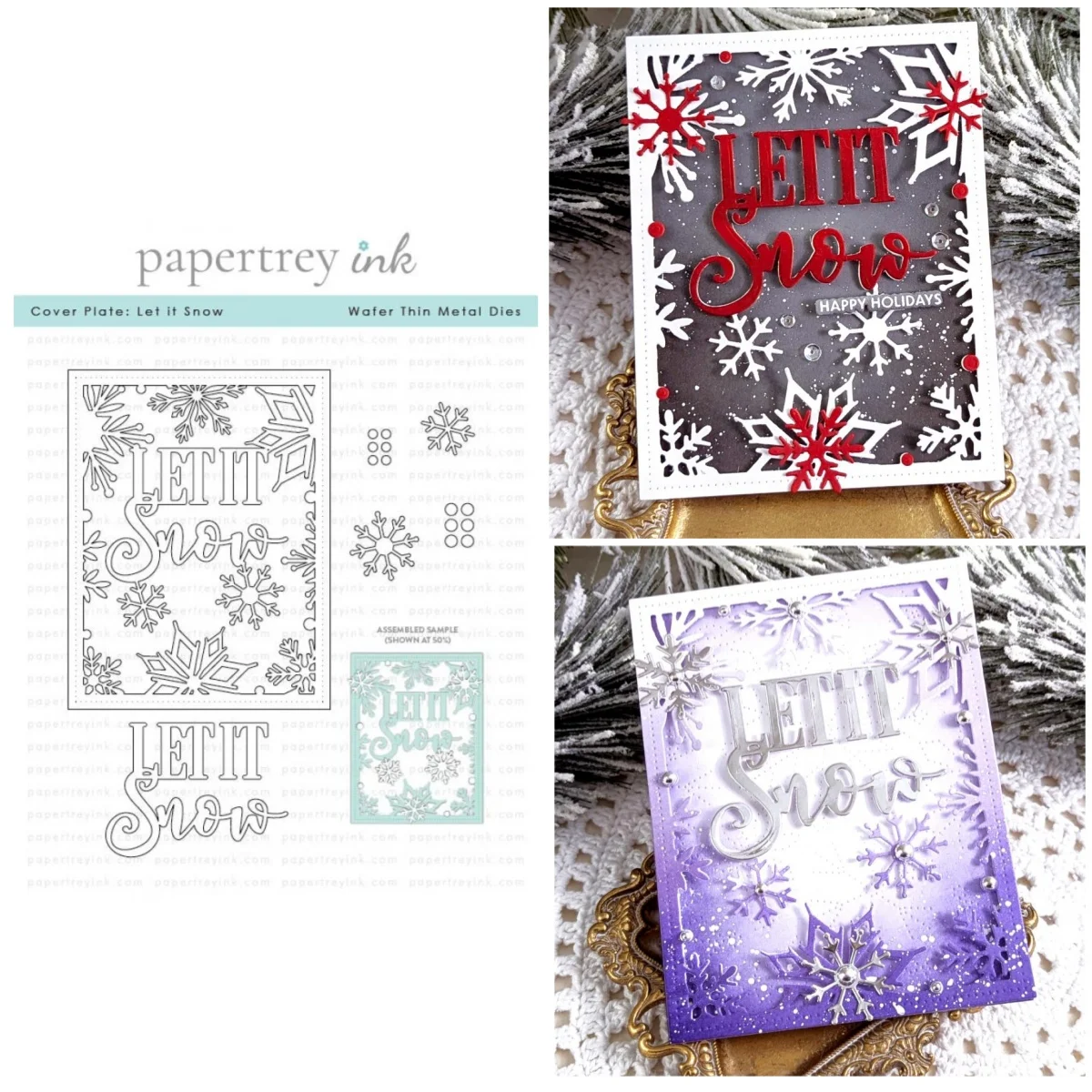 

Christmas 2025 Let it Snow Metal Cutting Dies for DIY Making Card Scrapbook Embossed Album Craft Supplies Template Decoration