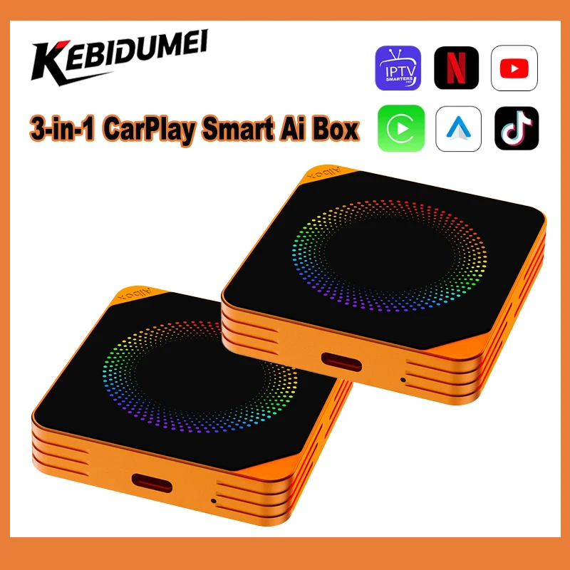 

Новинка 2026: Беспроводной адаптер 3-в-1 для CarPlay и Android Auto с интеллектуальными системами, поддержкой YouTube, Netflix, IPTV, Spotify, GPS