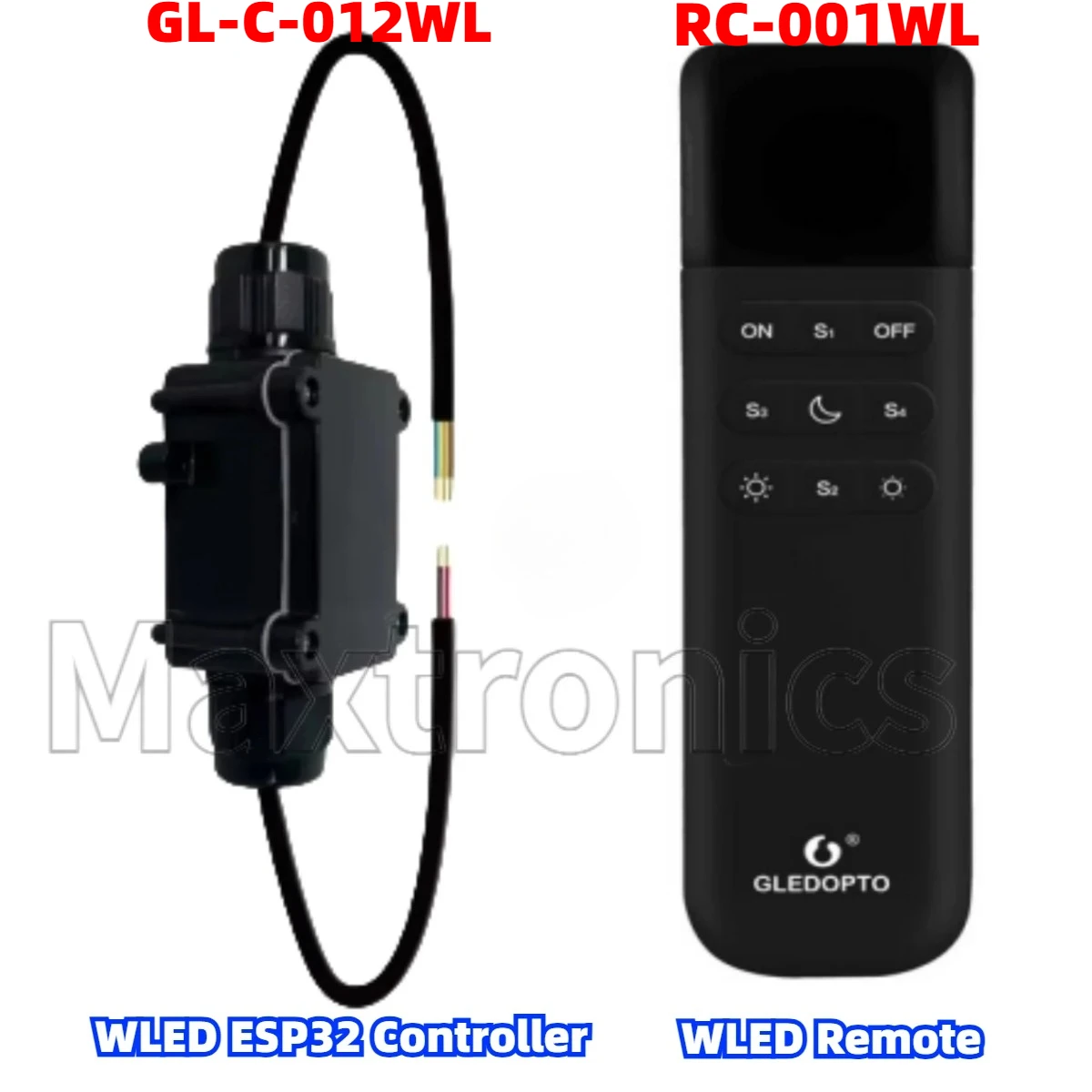 DC5-24V WiFi ESP32 WLED Controller GLEDOPTO GL-C-012WL/RC-001WL IP65 Dynamic Lights WS2811 WS2812 SK6812 WS2813 WS2815 LED Strip