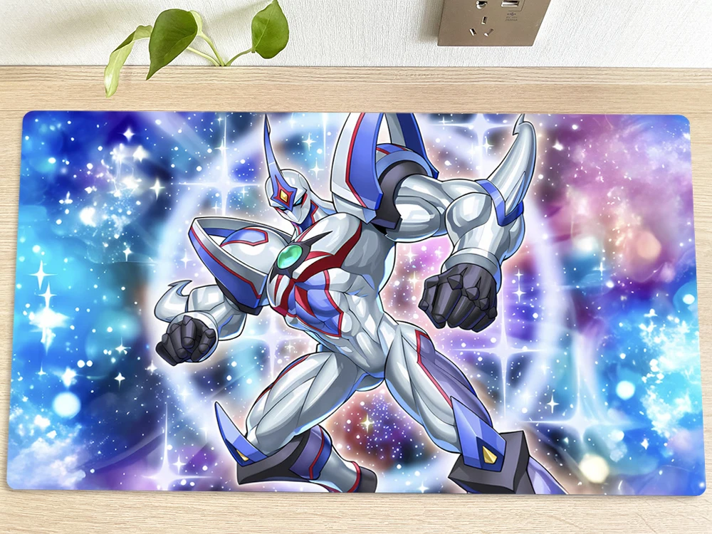 

YuGiOh Table Playmat Elemental HERO Brave Neos TCG CCG Mat Trading Card Game Mat Mouse Pad Gaming Play Mat 60x35cm Free Bag