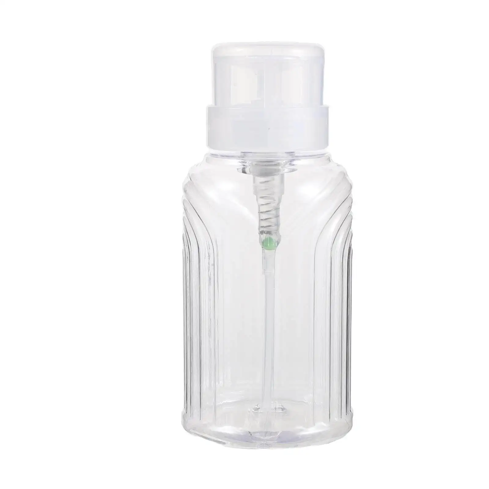 6Pcs 200Ml Refillable Press Pump Bottles Pet Nail Liquid Holder Bottles Leakproof Squeeze Dispenser for Nail Polish Remover view 6