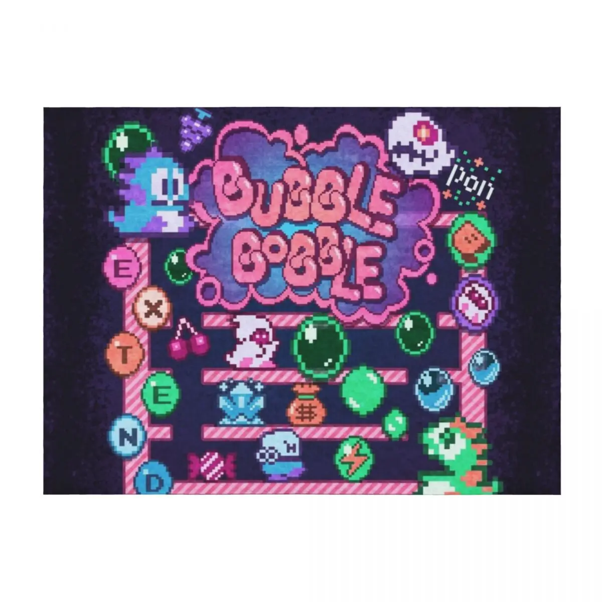 

Bobble Bubble Throw Blanket Polar Warm anime Plaid on the sofa Blankets