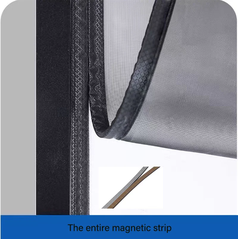 ستائر الأبواب المغناطيسية، وشبكات البعوض لنافذة شاشة الحشرات على الجانب الأيمن، ويمكن تخصيص ستائر البعوض غير المرئية