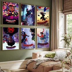 S-Spider-Man Across S-Spider-Verse Poster Posters Sticky HD Quality Wall Art Retro Posters for Home Kawaii Room Decor