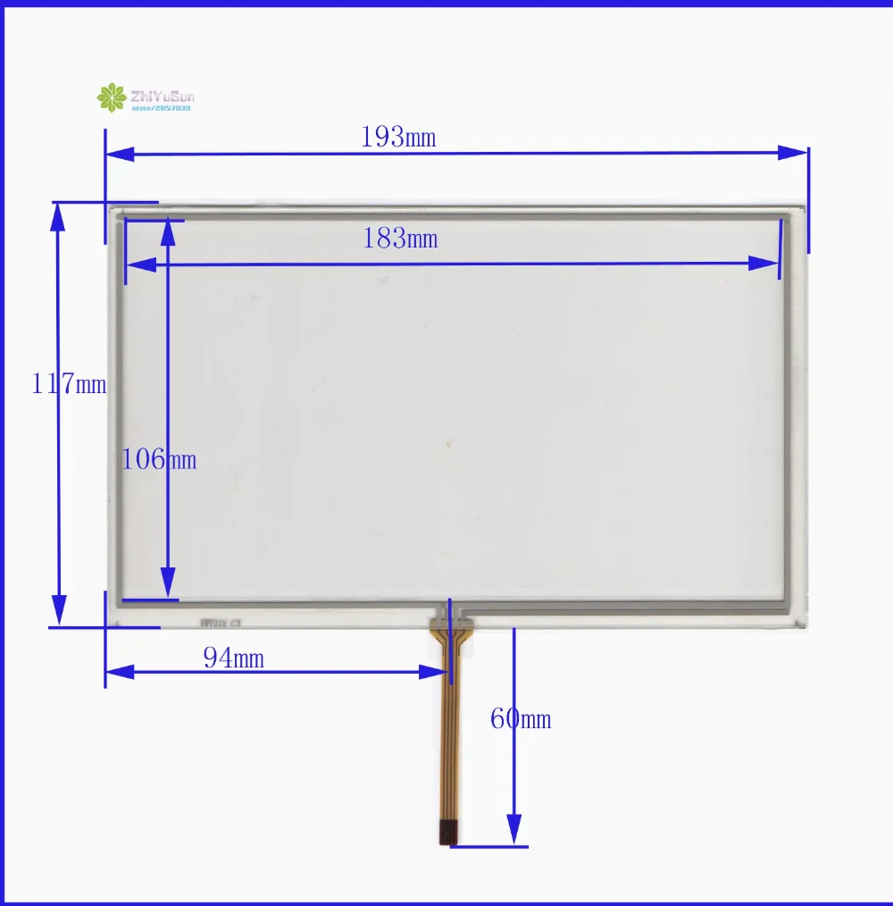 

XWT212 car navigation touch handwriting external screen glass four wire resistor with good quality and sensitivity