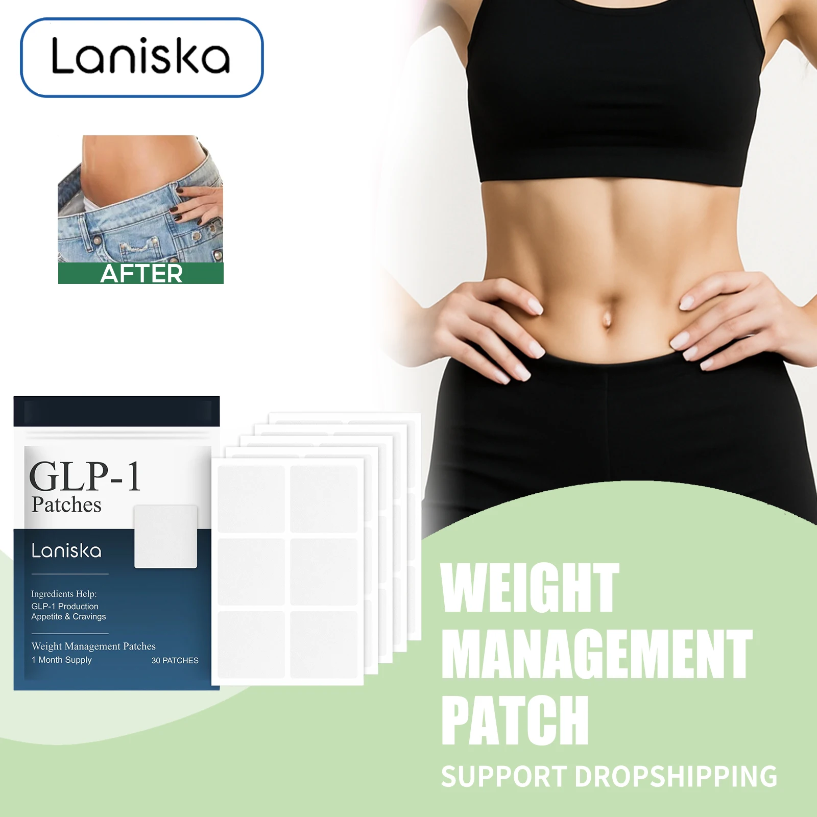GLP 1 Slimming Patches Burn Body Fat Anti Cellulite Break Down Sugar Intake Control Appetite Reduce Weight Management Stickers