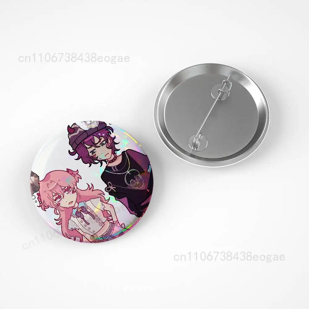 K-Killer Chat Ronin M-Misaki Badges 25 32 44 58 75 mm Round Fashion Jewelry Clothes Bag Hat Accessories Badge Lover Gifts