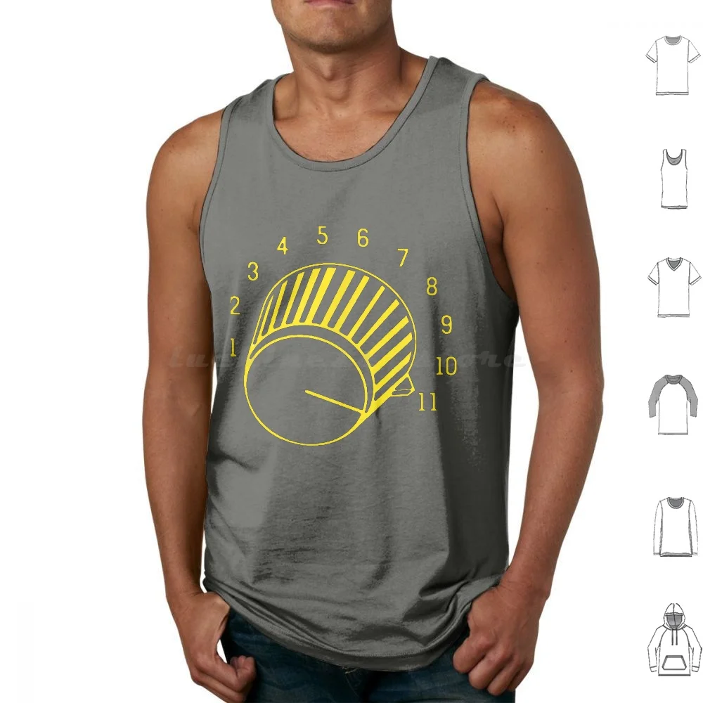 Guitar Shirt Volume Up To 11 T-Shirt Tank Tops Vest Sleeveless Guitar Volume Up To 11