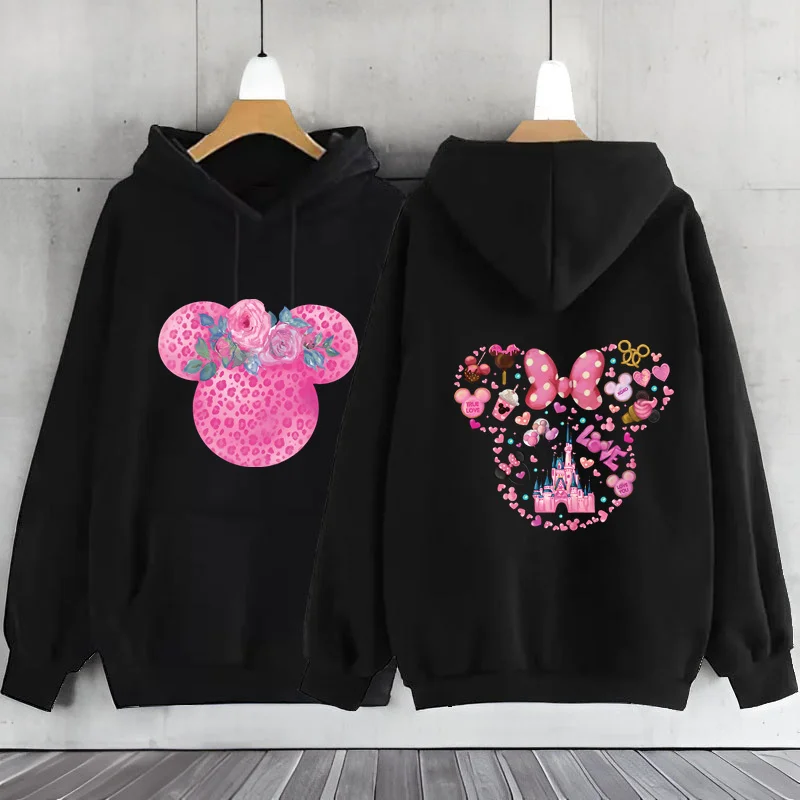 

2025 Новая повседневная модная спортивная толстовка с капюшоном в стиле ретро Disney, осень/зима, унисекс в кампусном стиле для мальчиков и девочек