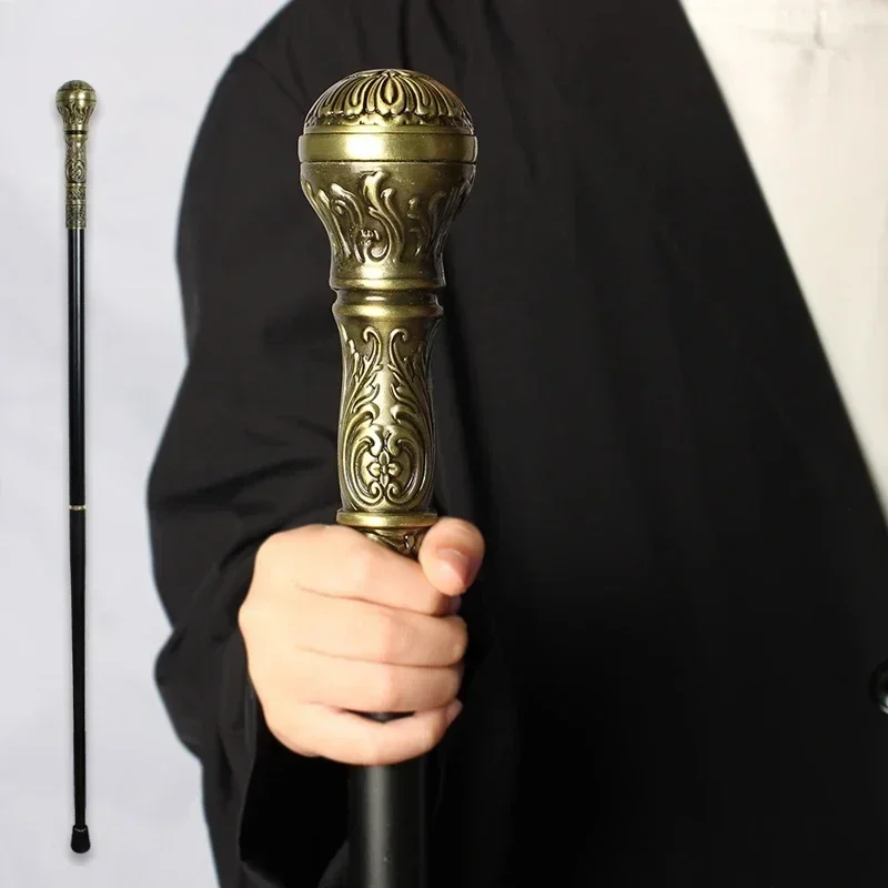 

For 93cm Luxury Pattern Bronze Walking Stick Man Fashion Cane Women Party Walking Canes Elegant Vintage Detachable Walking Cane