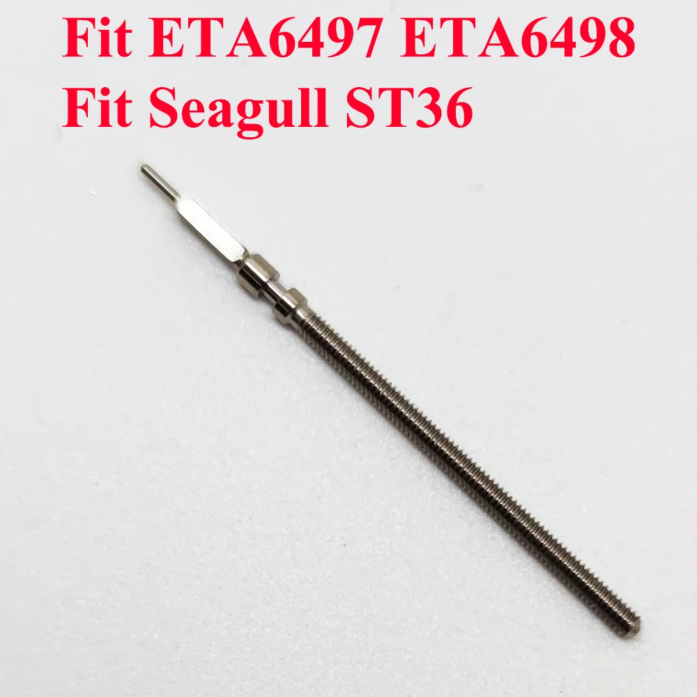 Watch Stem Stainless Steel Spare Parts Fit ETA 6497 6498 Seagull ST36 Crown Automatic Mechanical Movement Watch Parts Crown Stem