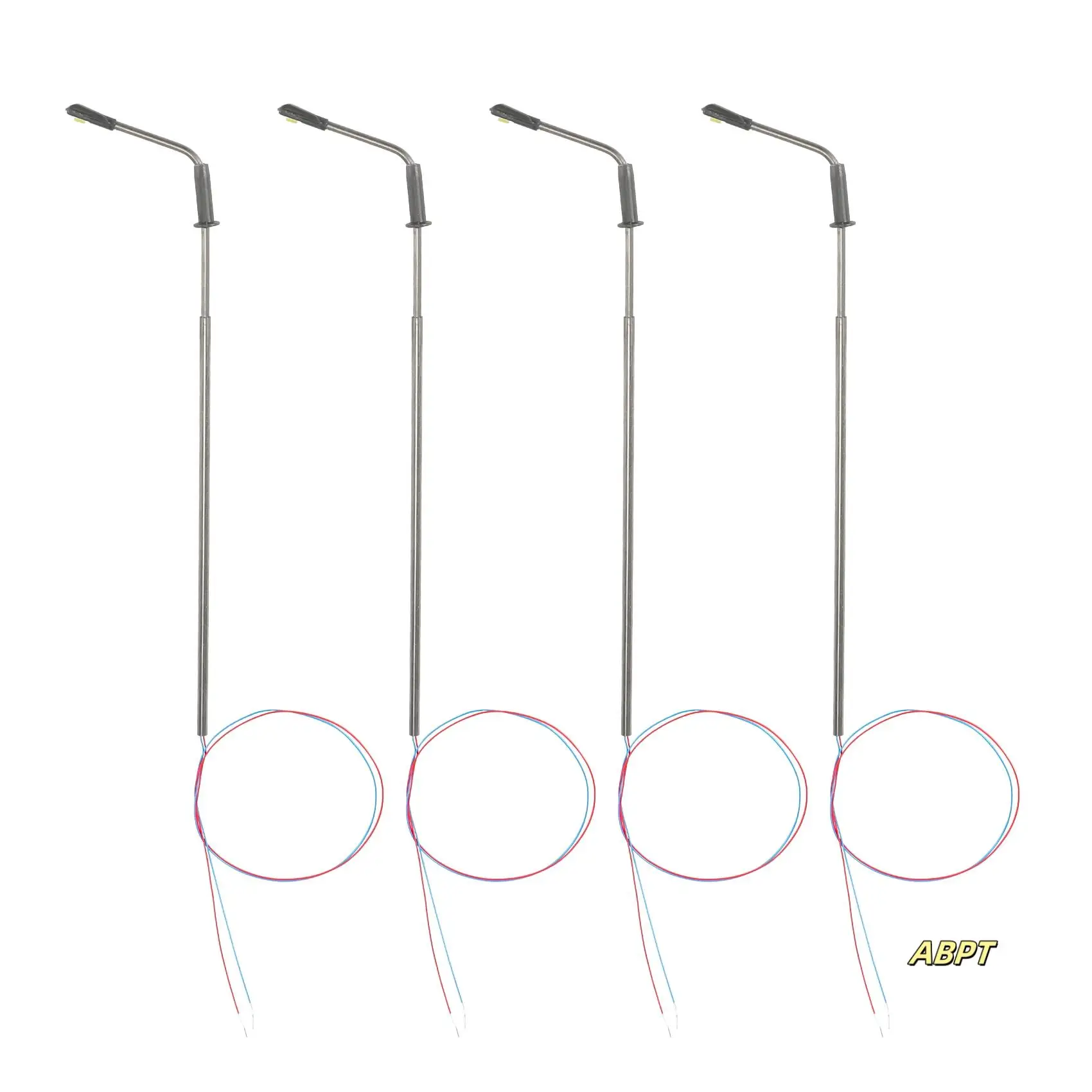 

20Pcs Model Railway 10Cm Lamp Post Street Lights HO Scale 1:87 LED 3V Resistors LQS08 Single Head