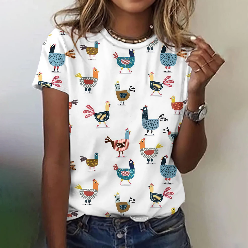 Mushroom T-Shirts West Cowboy Horse 3D Print Women Casual Short Sleeve T Shirt Y2k Harajuku Oversized Tees Tops Woman Clothing