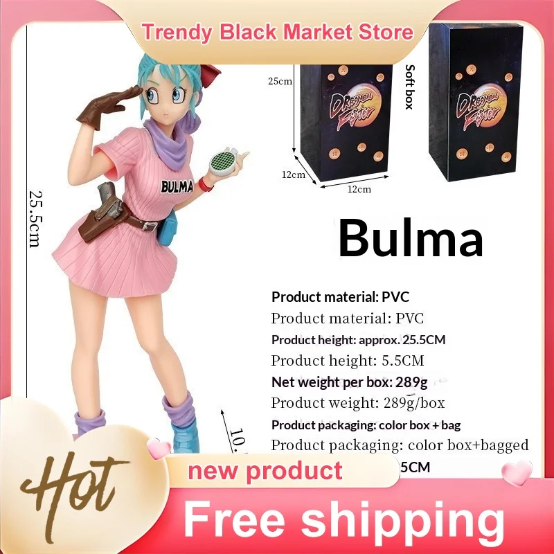 Dragon Ball Bulma Actionfigur PVC Sammlermodell Desktop-Dekoration für Erwachsene Anime-Sammler Großhandel Wohndekoration