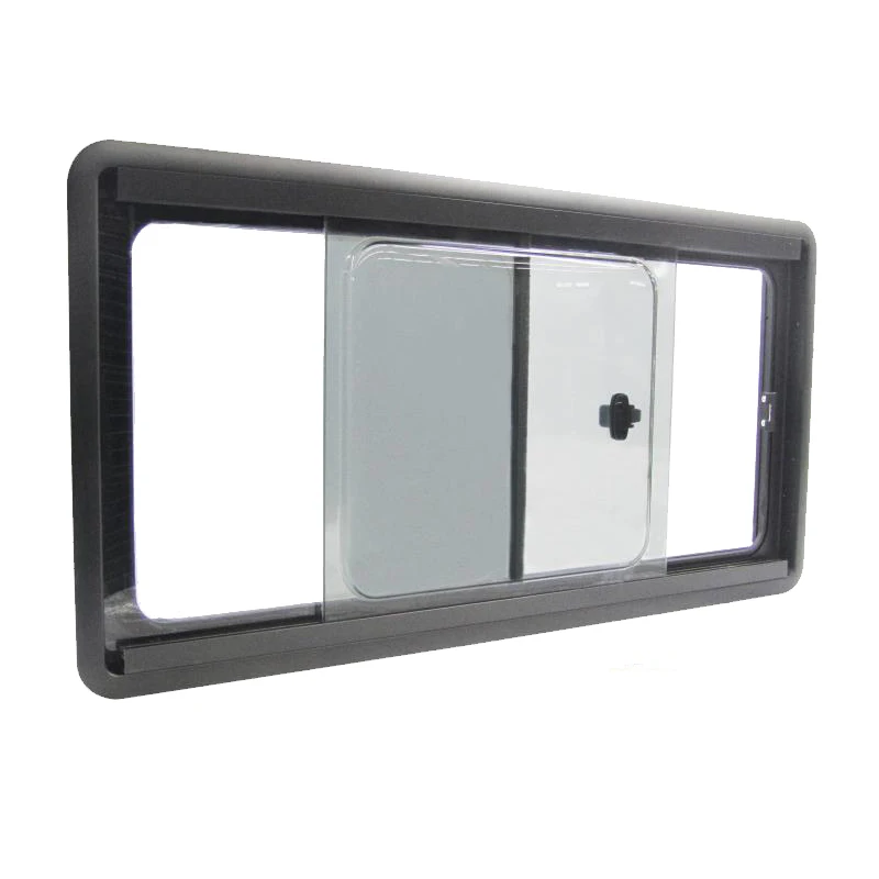 RV sliding window flat push side sliding window Datong IVECO Quanshun tempered glass car window shading anti-mosquito