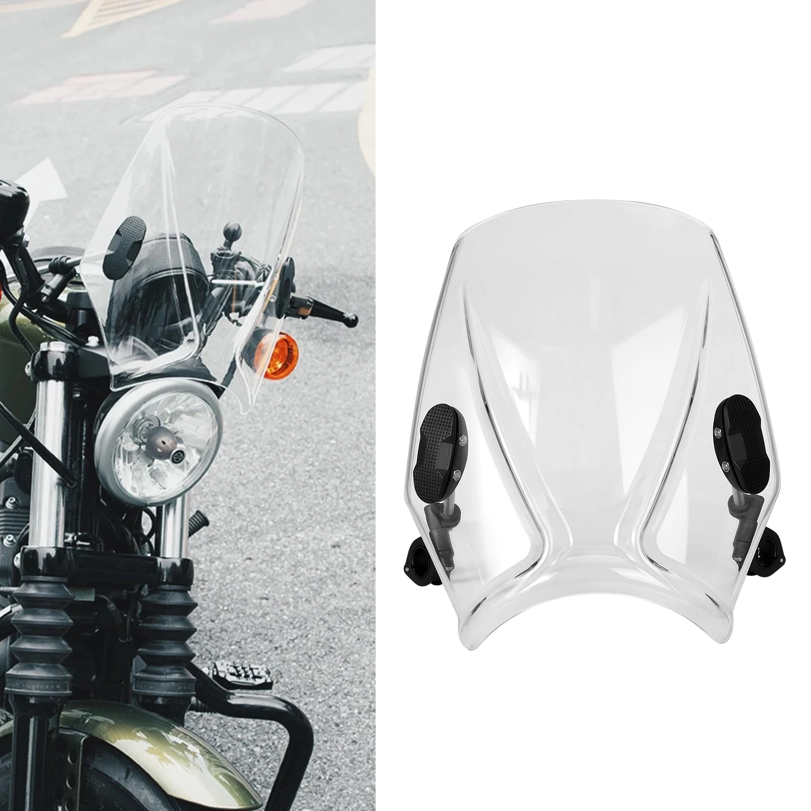 New For Bullet/Meteor/Classic 350 500 Interceptor 650 Continental GT 535 Motorcycle Windshield Visor Windscreen Wind Deflector