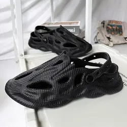 Summer Men Slippers Comfortable Platform Outdoor Sandals Clogs Beach Slippers Flip Flops Male Indoor Home Slides Bathroom Shoes