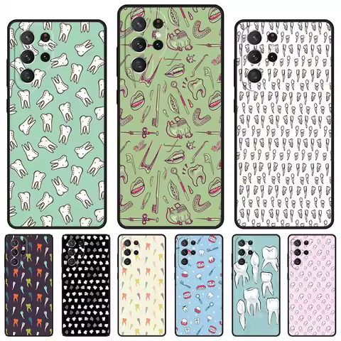 The Dentist Tooth phone case For Samsung Galaxy S24 S23 S22 Ultra Note 10 20 Plus S8 S9 S10 S20 S21 FE Cover