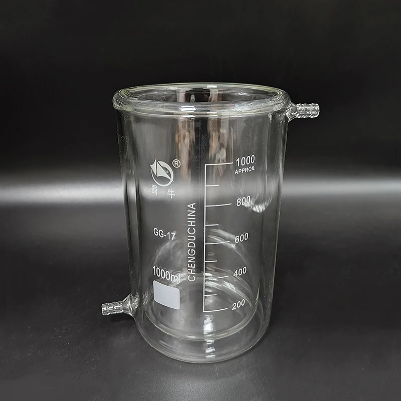 

SHUNIU Double-deck beaker,Tall form with tick marks 1000mL,Double-layer cold trap,Photocatalytic reaction bottle