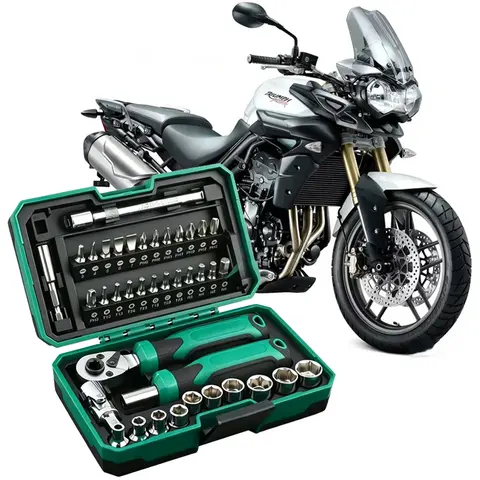 40 adet taşınabilir evrensel motosiklet tamir alet takımı lokma anahtar seti Triumph Tiger 900GT Tiger1200 900 850 800 Soprt 660