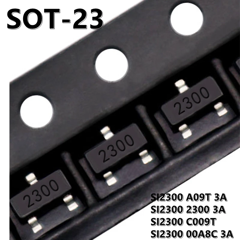 SMD 전계 효과 MOS 튜브, SI2300, A09T, 008AC, 00A, SOT-23-3L, 2300, C009T, 50 개