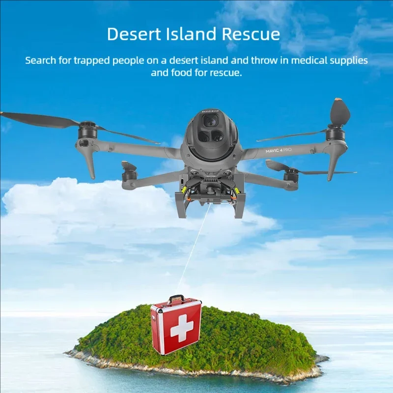 For DJI Mavic 4 Pro Drone Airdrop Thrower System Heighten Landing Gear Remote Delivery Gifts Wedding Ring Sea Baits Accessories