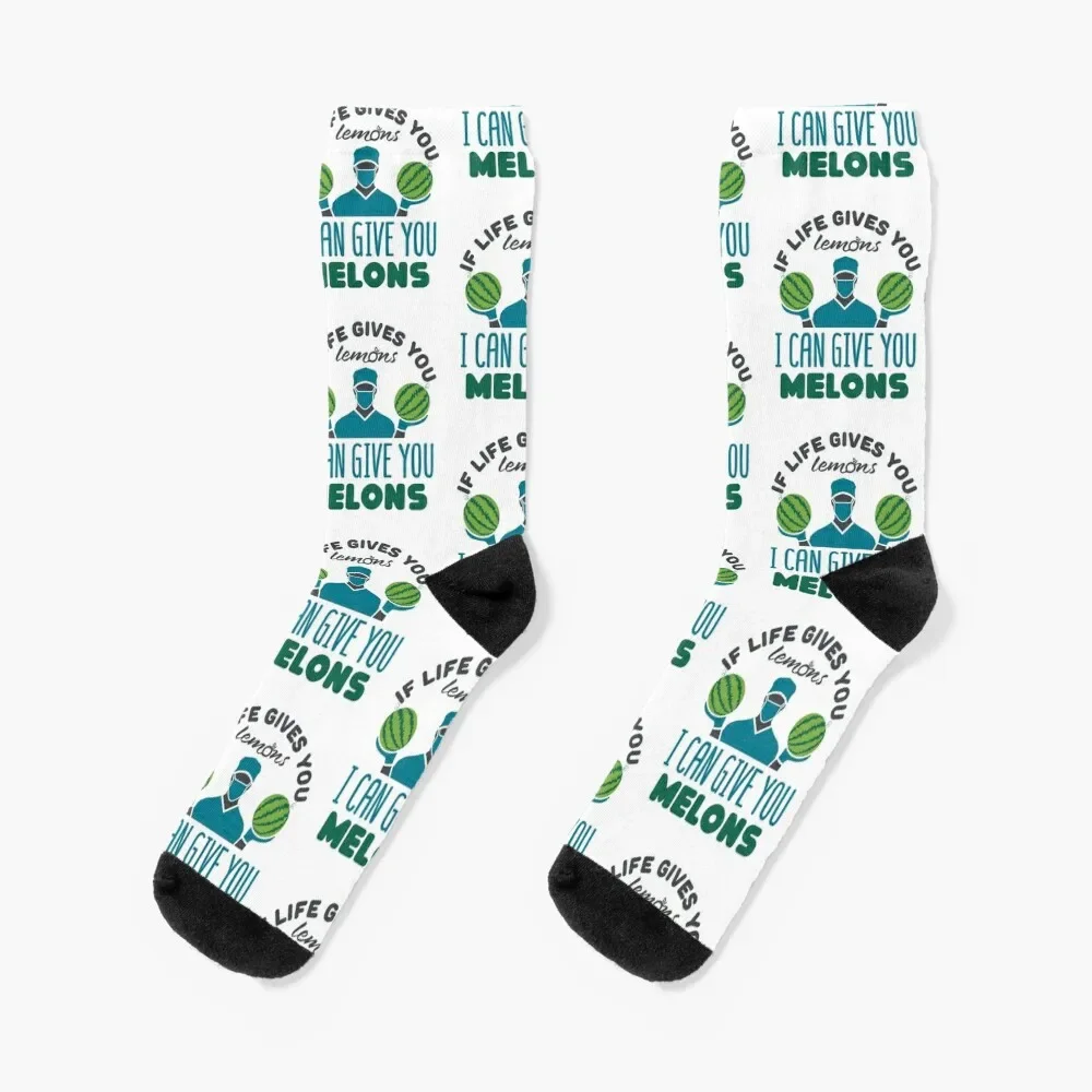 Plastic Surgeon Joke If Life Gives You Lemons I Can Give You Melons Socks Toe sports custom Women's Socks Men's