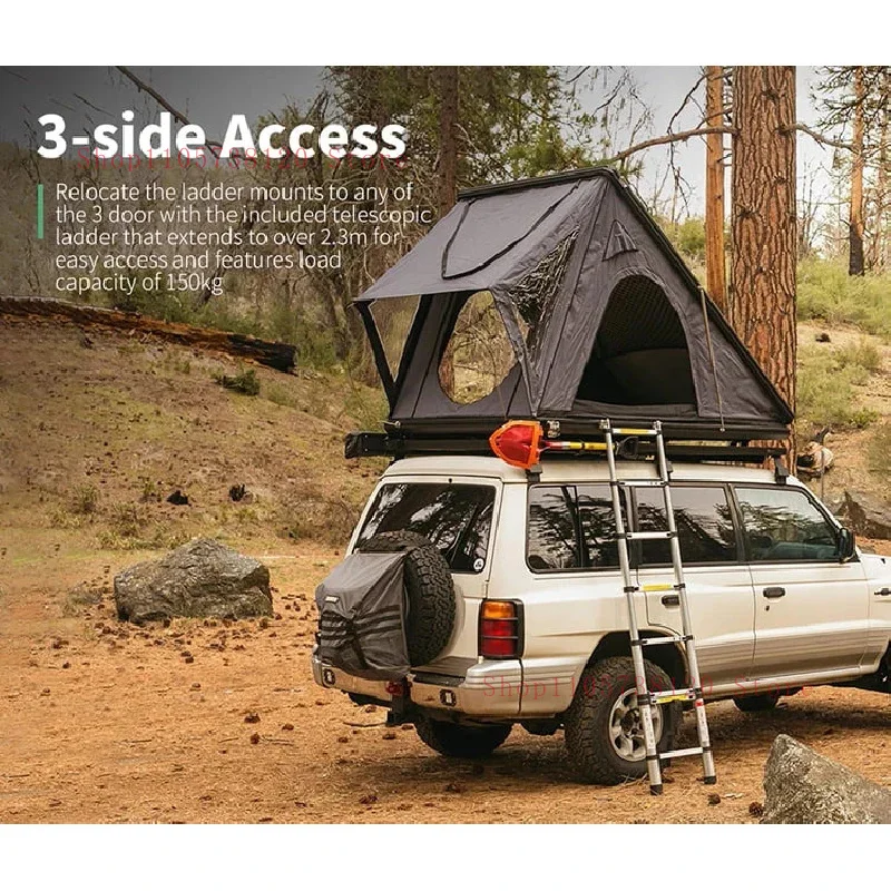 Hot Selling XINYI XDZ-0 4X4 Classic Vehicle Hardshell Roof Top Tent Ox Fric Quick Automatic Opening One Bedroom High Quality