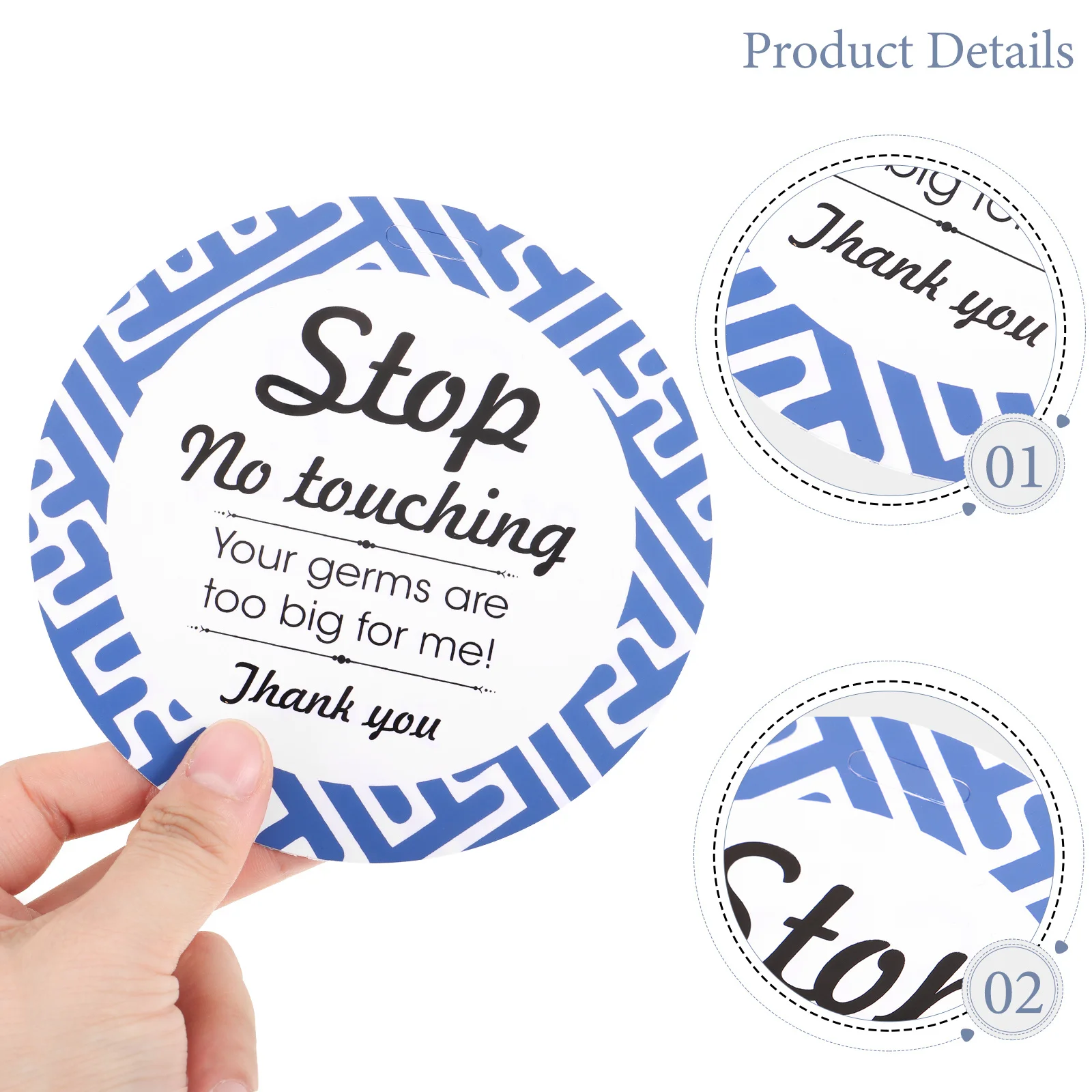 Safety Warning No Touching For Touch Sign For Stroller Car Seats Stroller Caution Not Touch Stop Do Not Sign